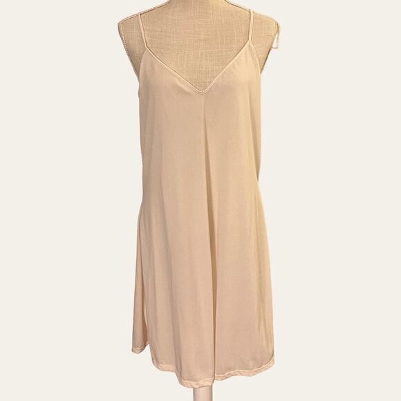 Creamy Black Polka Dot Long Dress, Size S, 2 pc w/ slip, Zip Back, Slimming!!! - Picture 2 of 10